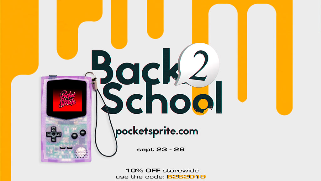 The best retrogaming back to school promo with pocketsprite.